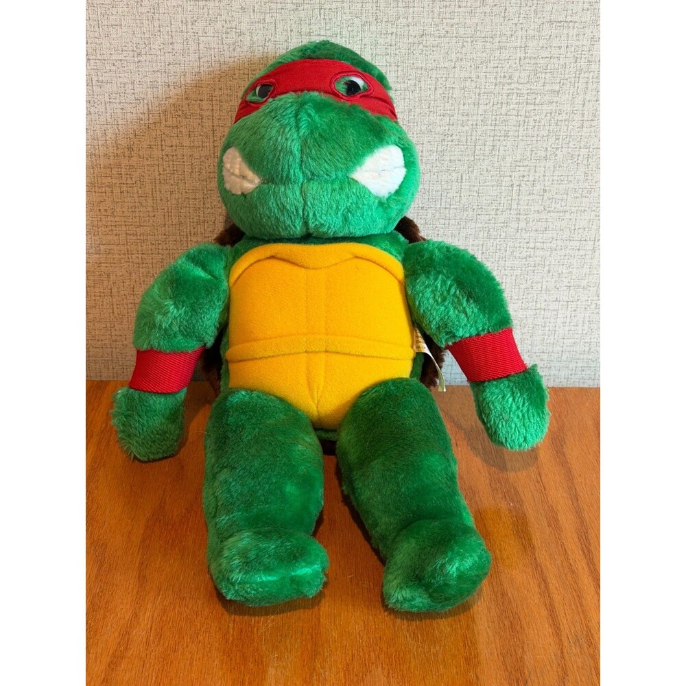Vintage 1989 TMNT Michelangelo Plush Playmates Mirage Studios Ninja Turtle Toy
